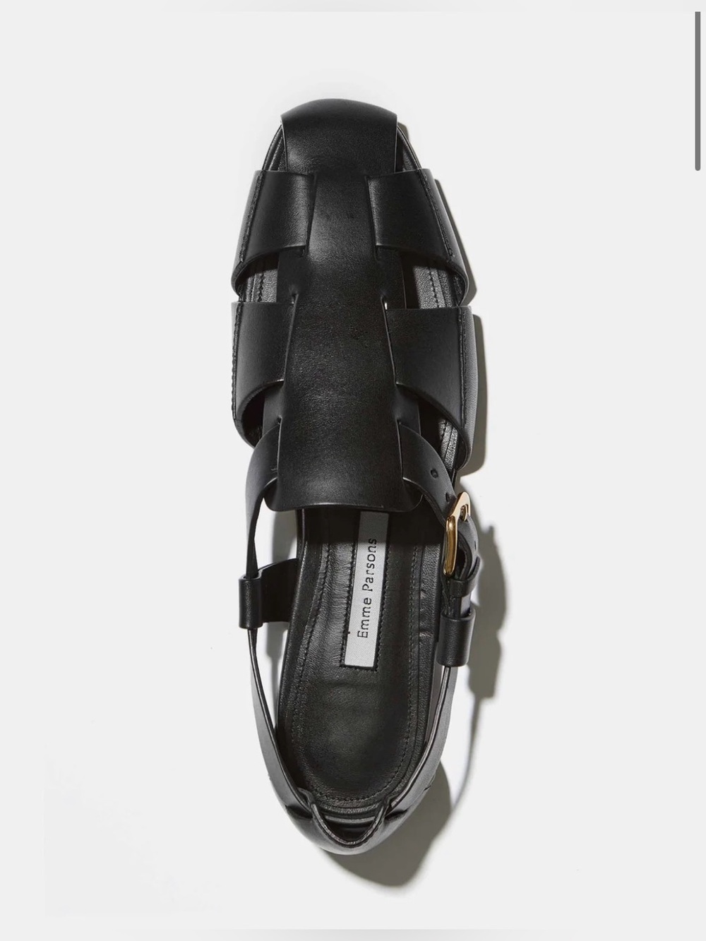Emme Parsons Ernest Fisherman Sandals – Black Calfskin Leather - 38